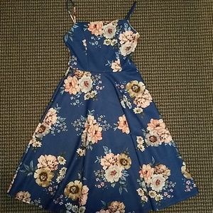Blue floral dress